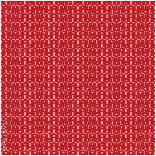 Islamic geometric pattern in red with star and arch motif, suitable for background, decoration, religious theme, or design with Middle Eastern and Islamic culture theme.