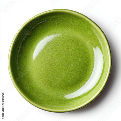 Wallpaper Mural Green ceramic plate with glossy finish and crackle texture Torontodigital.ca