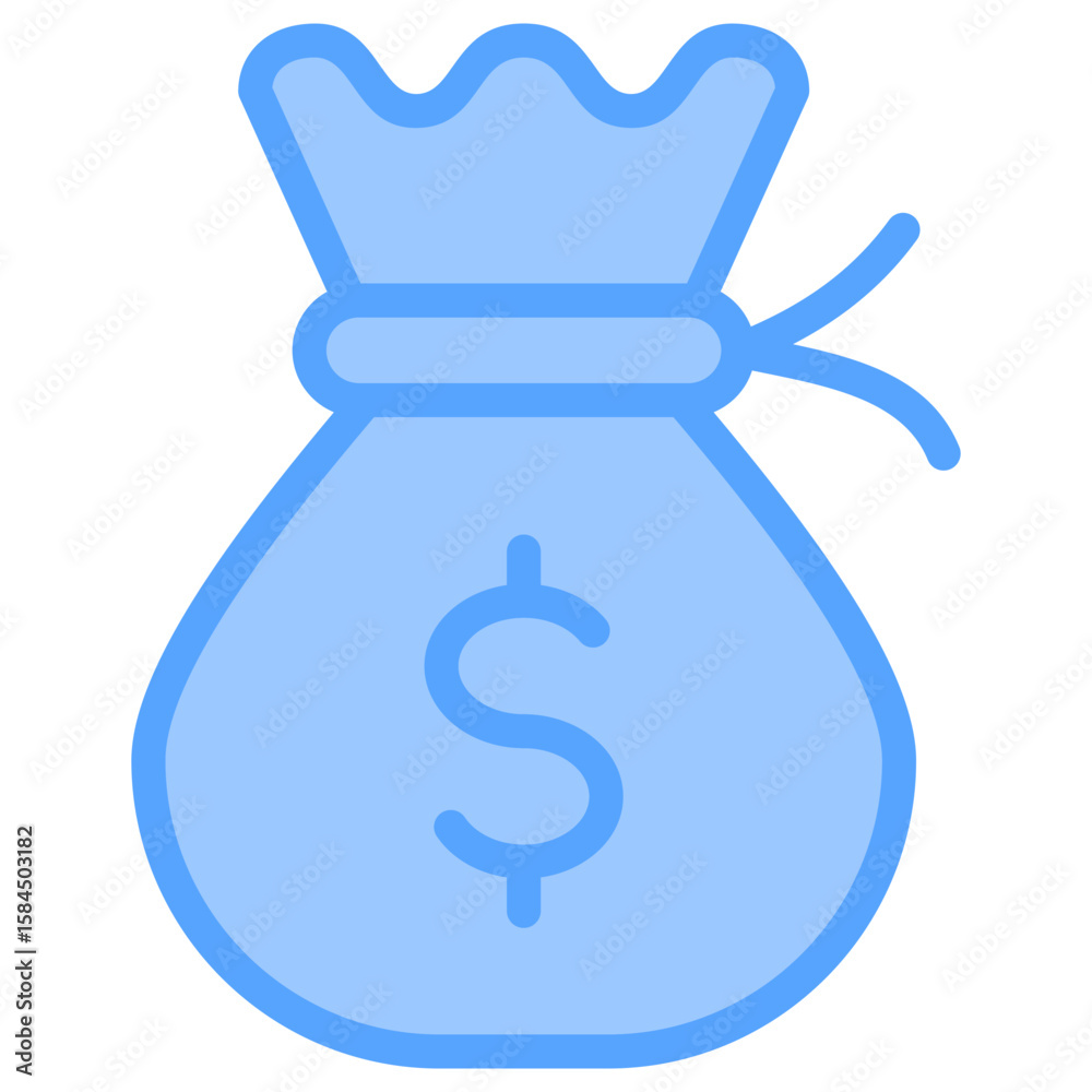 Money Bag Blue Icon Money Bag Blue Icon