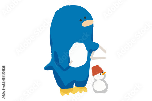 トライアングル奏者のペンギン　吹奏楽