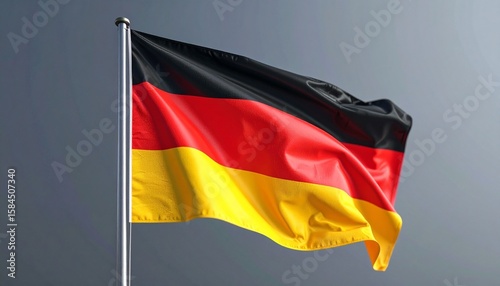 german flag waving in the wind