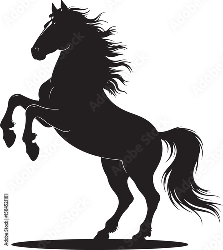 Hors silhouette vector illustration