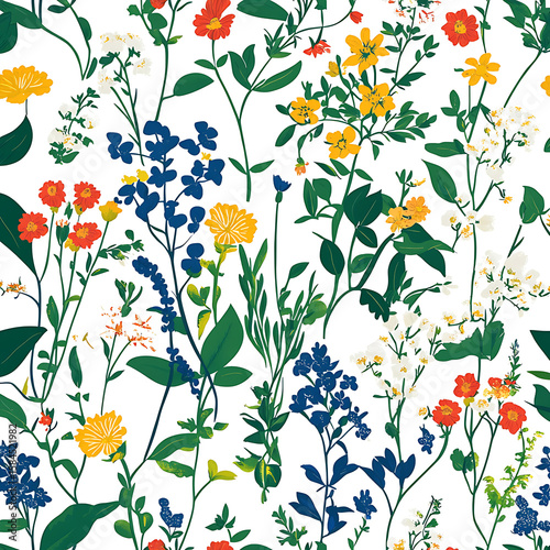 Wallpaper Mural Seamless tile patterns combining cultural, modern, and botanical inspirations for commercial vector. Torontodigital.ca