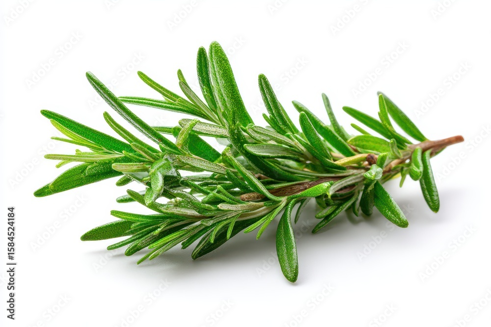 Fototapeta premium rosemary sprig on a white background