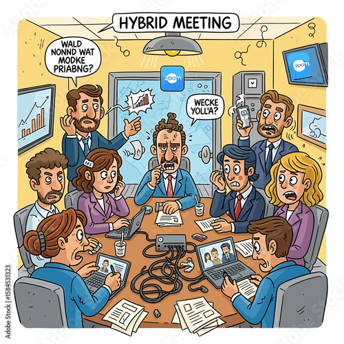 Hybrid Meeting Chaos: Miscommunication, Tech Troubles, and Remote Work Frustration