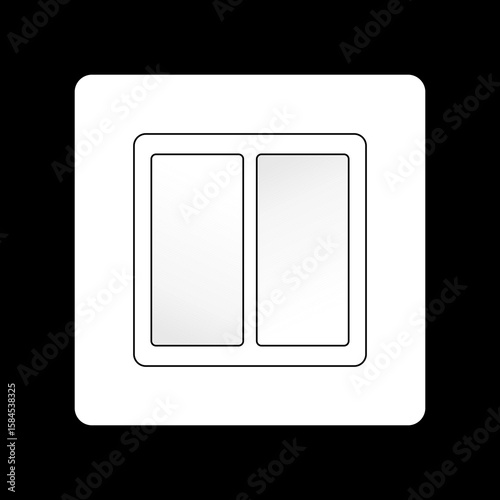 Electrical wall switches and outlet illustrations