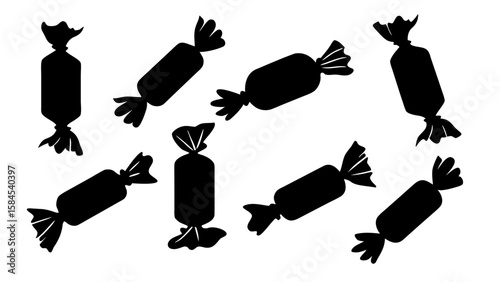 Candy silhouette vector, candy icon, vector illustration