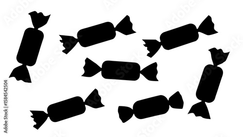 Candy silhouette vector, candy icon, vector illustration