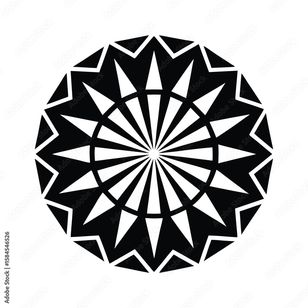 Abstract Circular Radial Icon Vector Illustration Abstract Circular Radial Icon Vector Illustration
