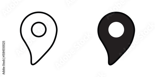 Rounded Location Pin Map POI Icon