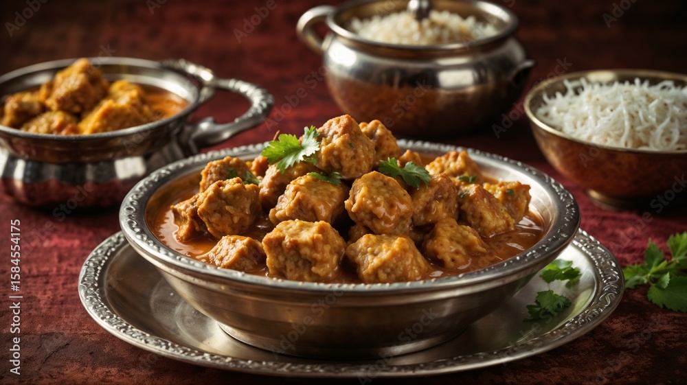 Soya chunks curry or meal maker curry is a delicious Indian dish made with soy nuggets Soya chunks curry or meal maker curry is a delicious Indian dish made with soy nuggets