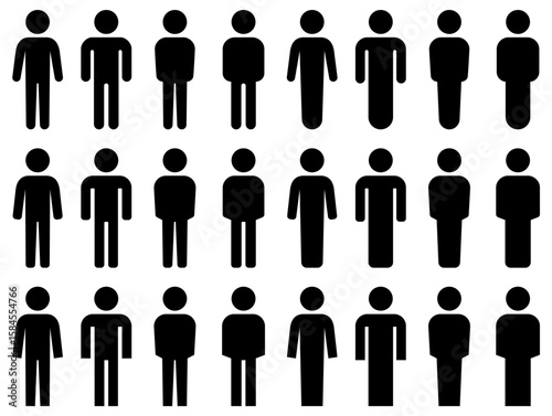 様々なの人アイコンのベクターイラストセット