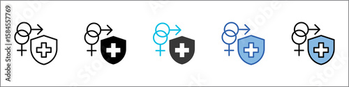 Reproductive Health Icon Pack Multistyle Illustration