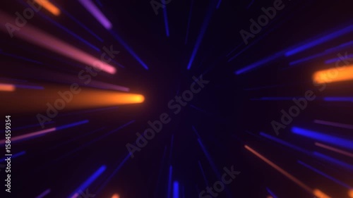 Abstract Digital Animation With Flowing, Colorful Wave Patterns and Light Effects.