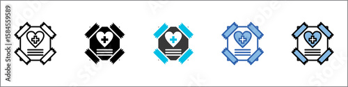 Health Promotion Icon Pack Multistyle Illustration