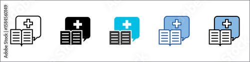 Health Literacy Icon Pack Multistyle Illustration