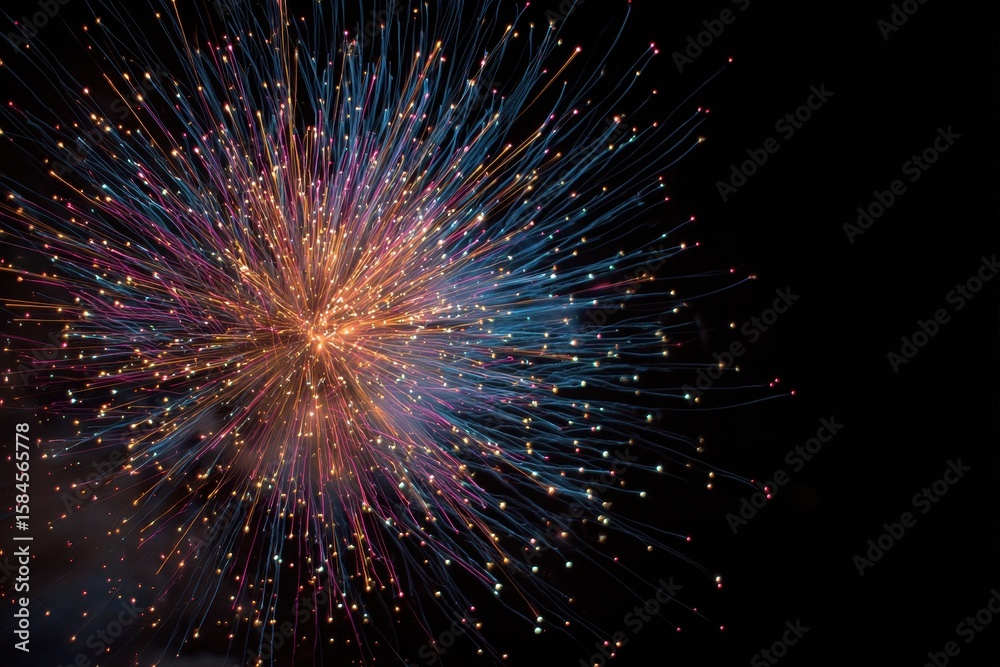 Fototapeta premium vivid festive explosions