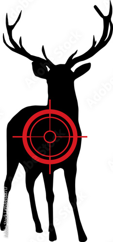 deer silhouette with crosshairs logo