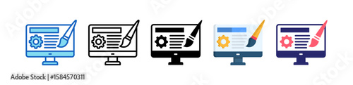 Design Software Multiple Style Icon Set Collection.  
