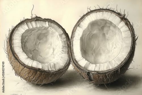 coconuts with open tops.
