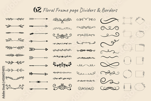 Floral Frame page Dividers & Borders
