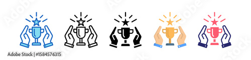 Success Multiple Style Icon Set Collection.  