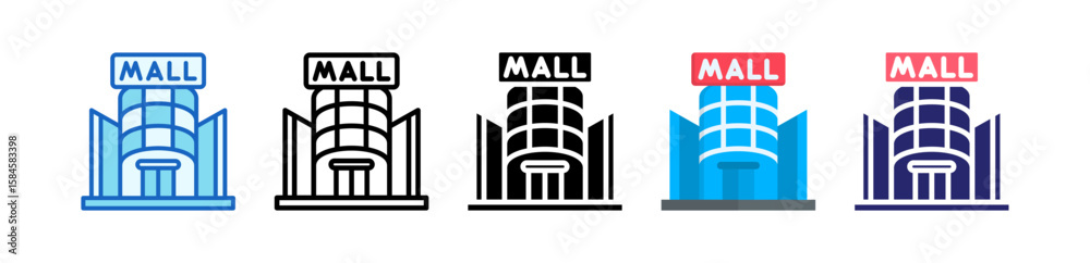 Obraz premium Shopping Mall Multiple Style Icon Set Collection. 