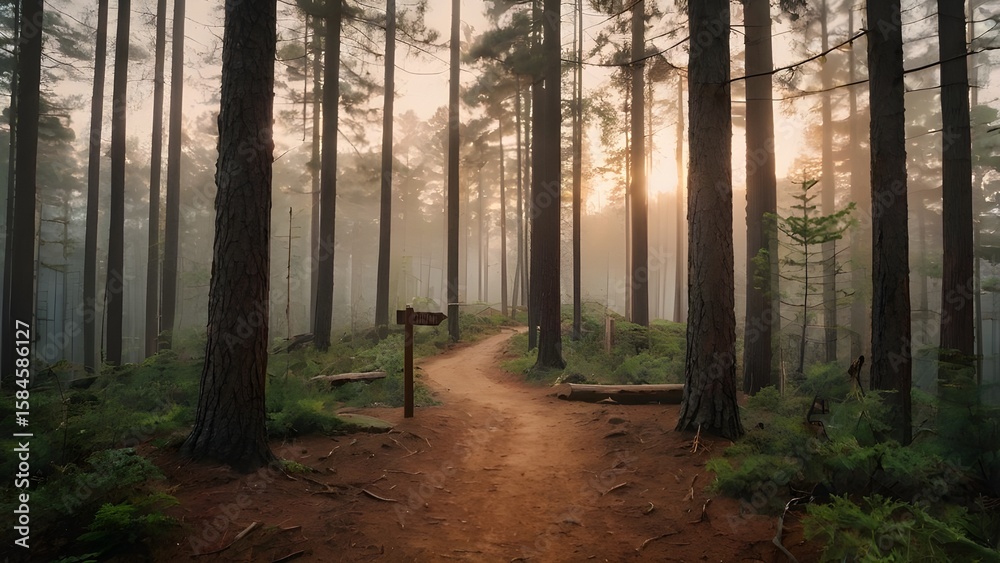 morning in the forest morning in the forest