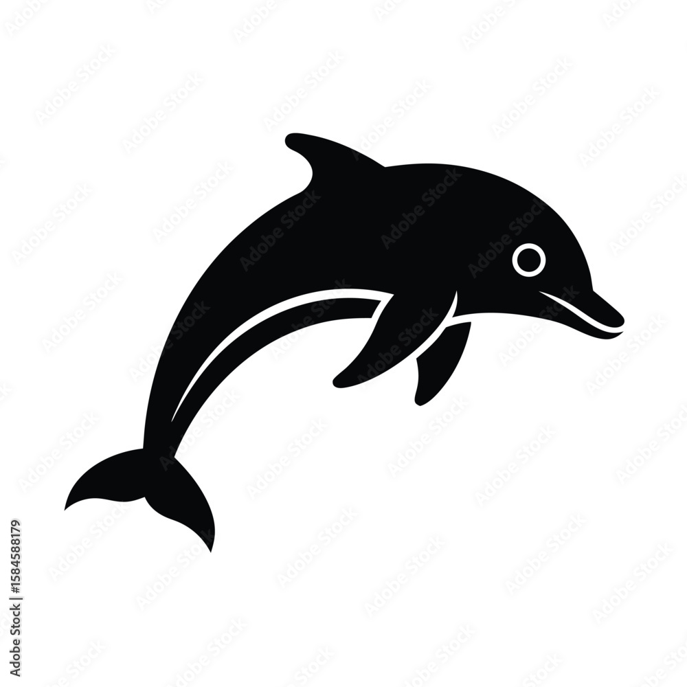 Obraz premium Isometric Dolphin Icon Vector Illustration