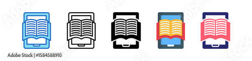 Ebook Multiple Style Icon Set Collection.  
