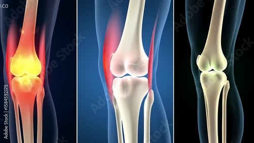 Knee Anatomy Pain with Injury, and Health.
