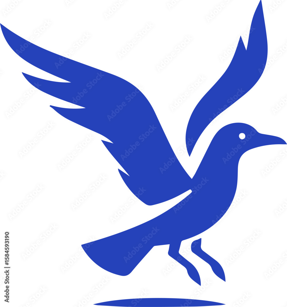 Obraz premium Flying Seagull Vector Illustration