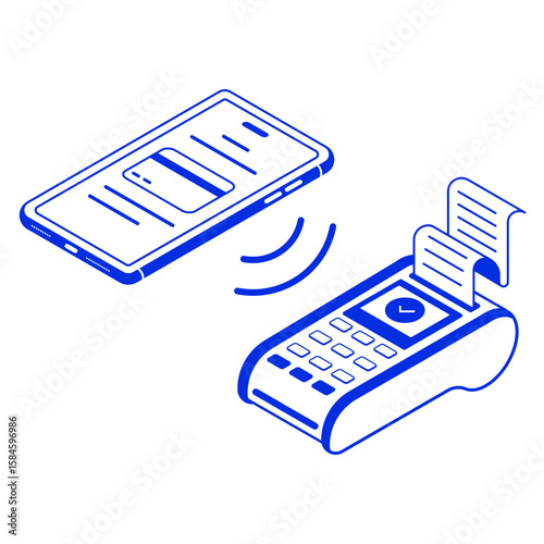 online payment isometric illustration