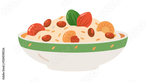 Healthy oatmeal with fruit