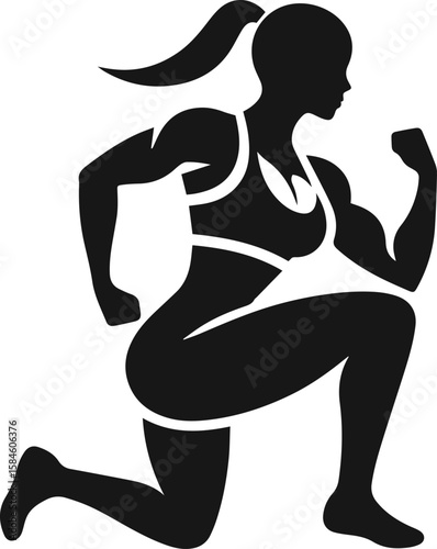Woman exercise vector illustration