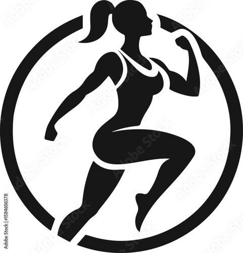 Woman exercise vector illustration