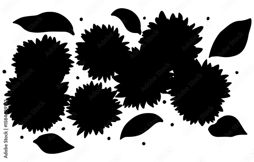 Abstract black ink blot vectors and grunge paint splatters illustrate a diverse set of artistic liquid stain elements