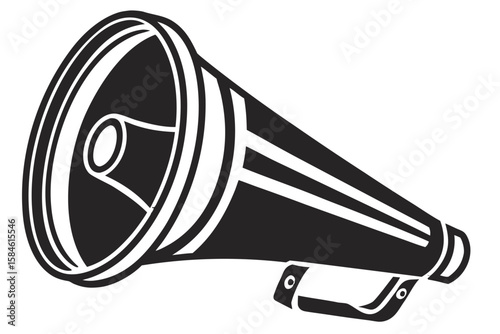 Vintage megaphone isolated on white background