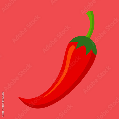 Red chilly vector illustration 