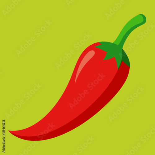 Red chilly vector illustration 
