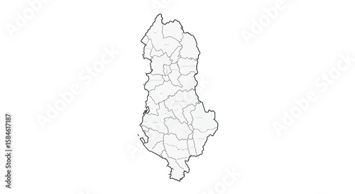 Detailed Albania Map Regions and Boundaries - Geography of the Balkan Country