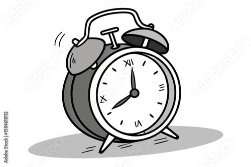 Vintage alarm clock ringing to wake you up