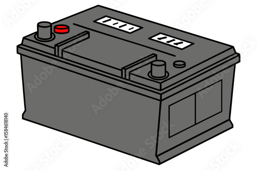 Car battery isolated on a white background