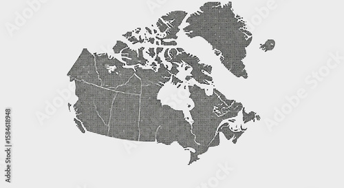 Detailed Topographic Map of Canada An Artistic Depiction of the Canadian Landscape's Terrains