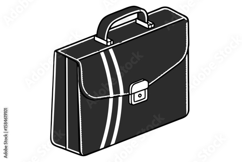 A black leather briefcase for business professionals
