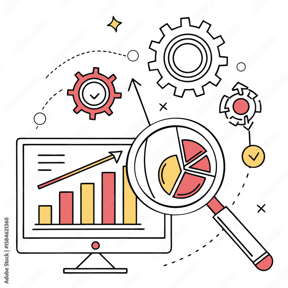 Fototapeta premium Data analysis illustration