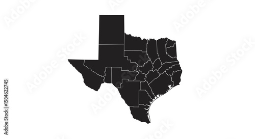 Texas Map A Detailed Geographical Outline of the Lone Star State for Business and Educational Purposes