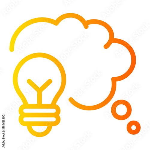 think idea Line Gradient Icon