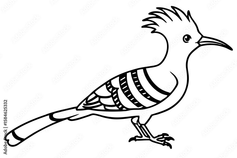 Obraz premium Hoopoe Silhouette Design