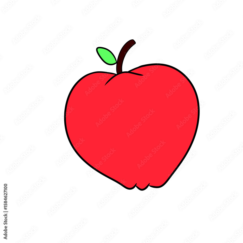 Fototapeta premium apple education icon illustration design